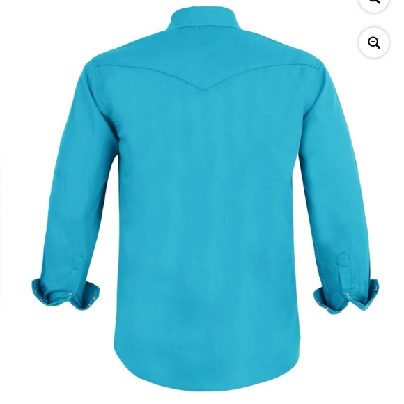 Coevals Club Mens Western Cowboy Pearl Snap Dress Long Sleeve Shirt - Picture 4 of 16